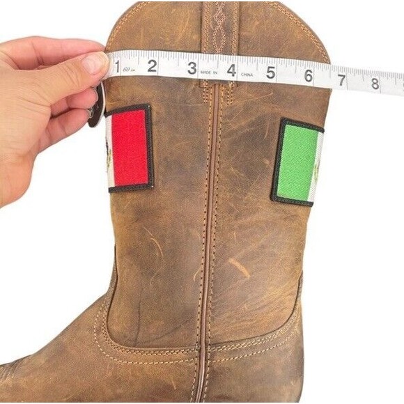 ARIAT Round Up Orgullo Mexicano Performance Western Distressed Square Boots 8.5 - Picture 10 of 14